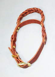 Braided Leather Flyball Collars - Latigo