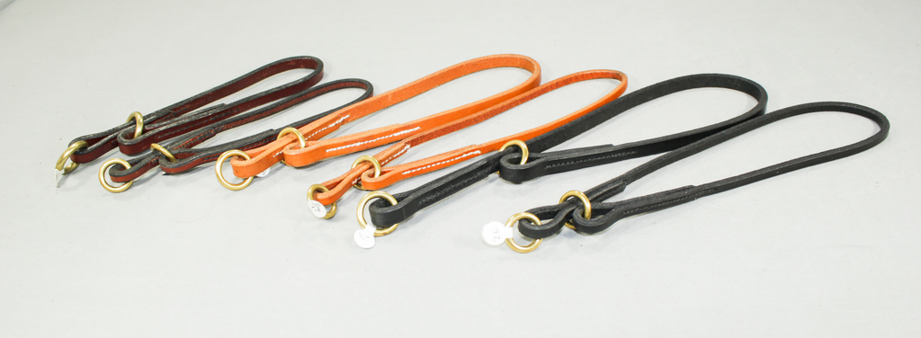 English Bridle Leather Slip Collars