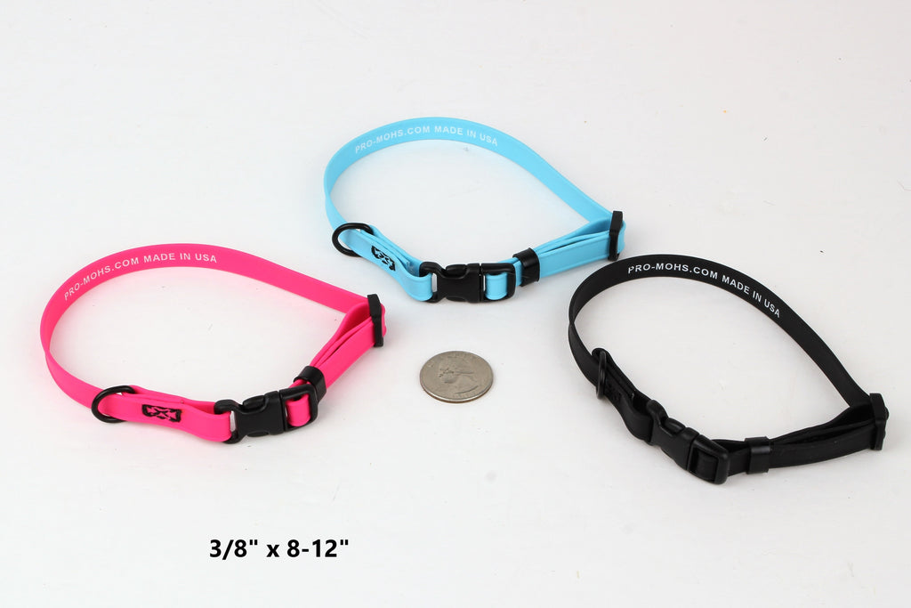 Thin BioThane Adjustable Snap Collars