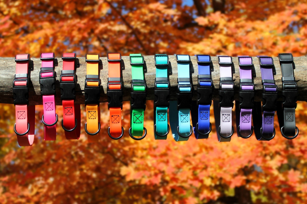 Thin BioThane Adjustable Snap Collars