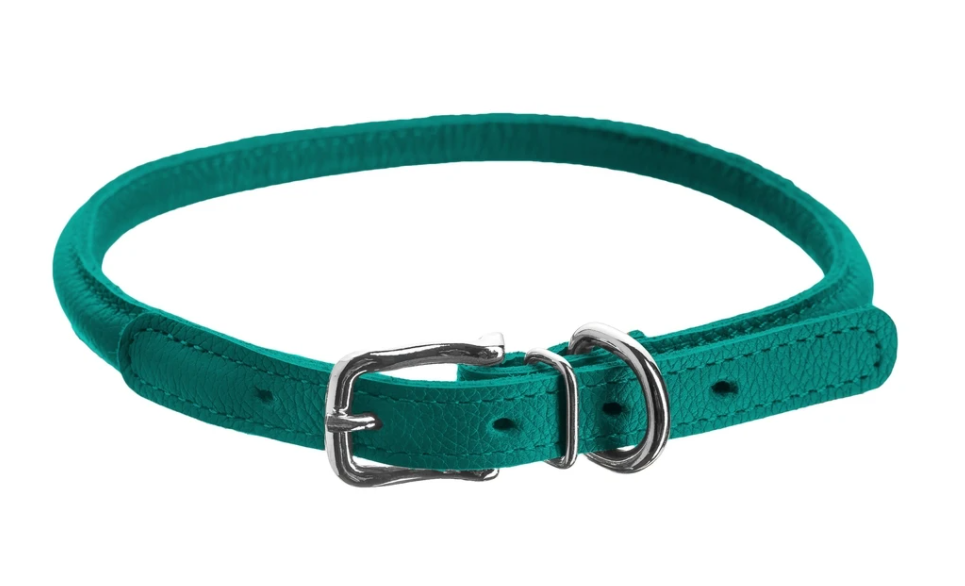 Dogline Soft Leather Rolled Buckle Collars