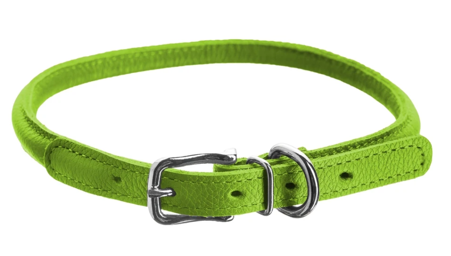 Dogline Soft Leather Rolled Buckle Collars
