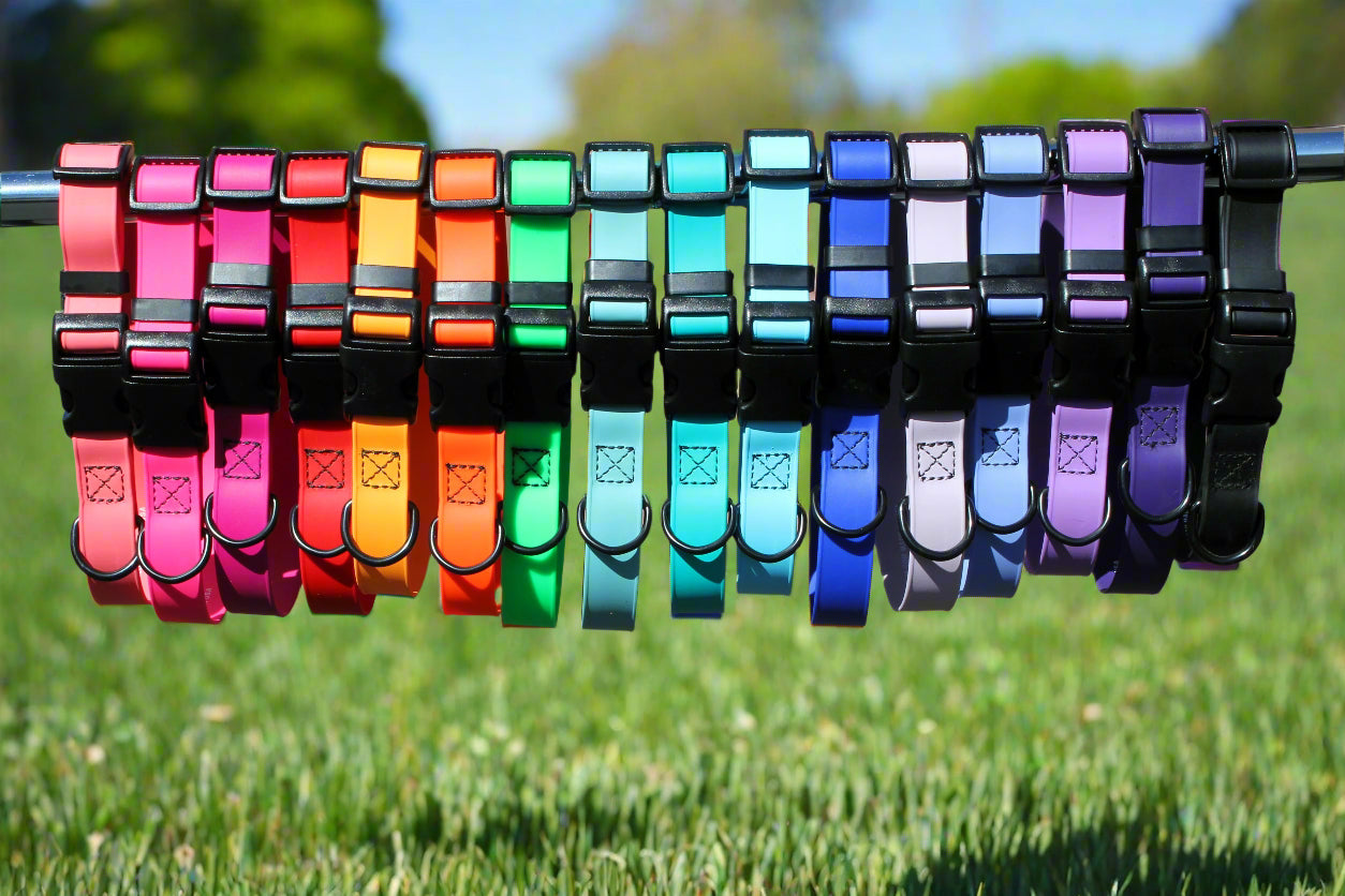 Thin BioThane Adjustable Snap Collars