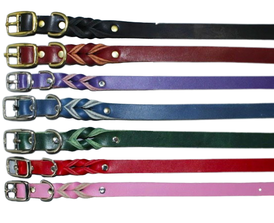 Leather Flat Buckle Collars